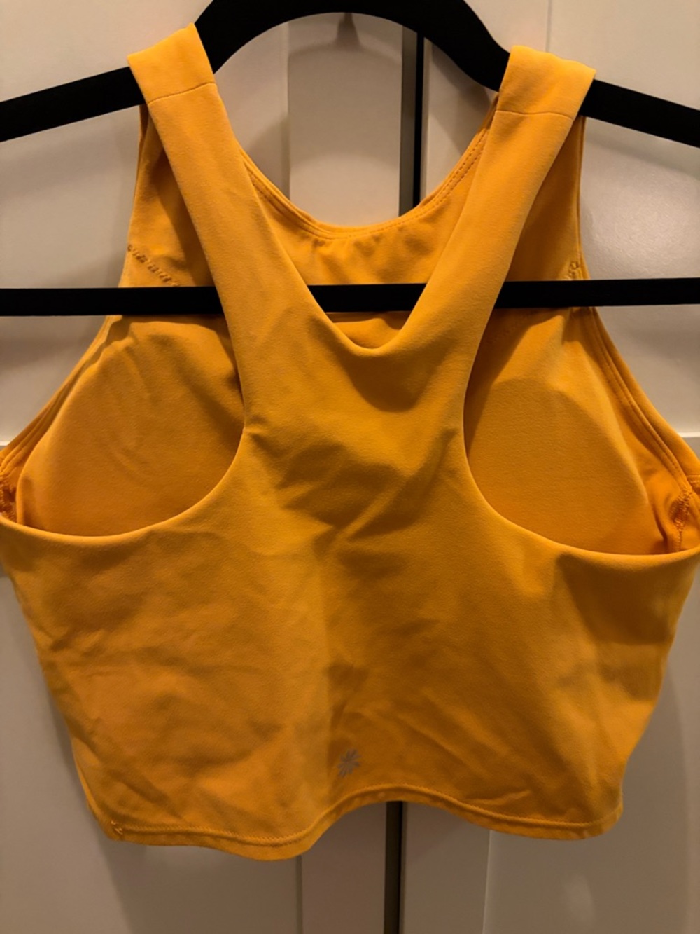 Athleta Women’s Sleeveless Crop Tank Top - sports bra Mustard Yellow size XS - Picture 3 of 3